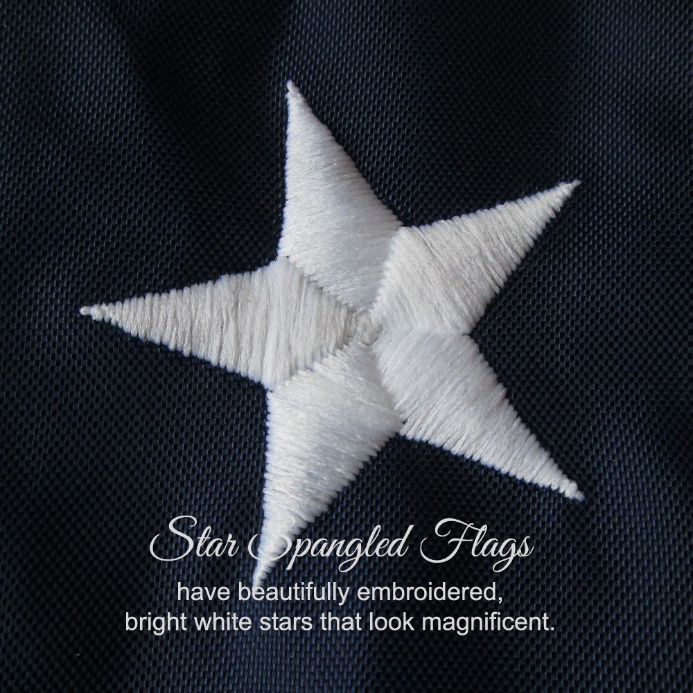 Star Spangled Flags sewn stripes nylon craftsmanship for vibrant color retention