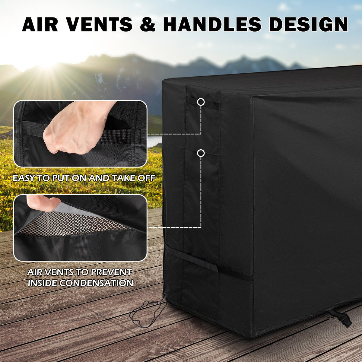 Starcrew griddle cover features air vents and reinforced handles for easy use.