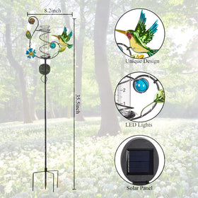 Stargarden decorative garden stake rain gauge adds year-round charm