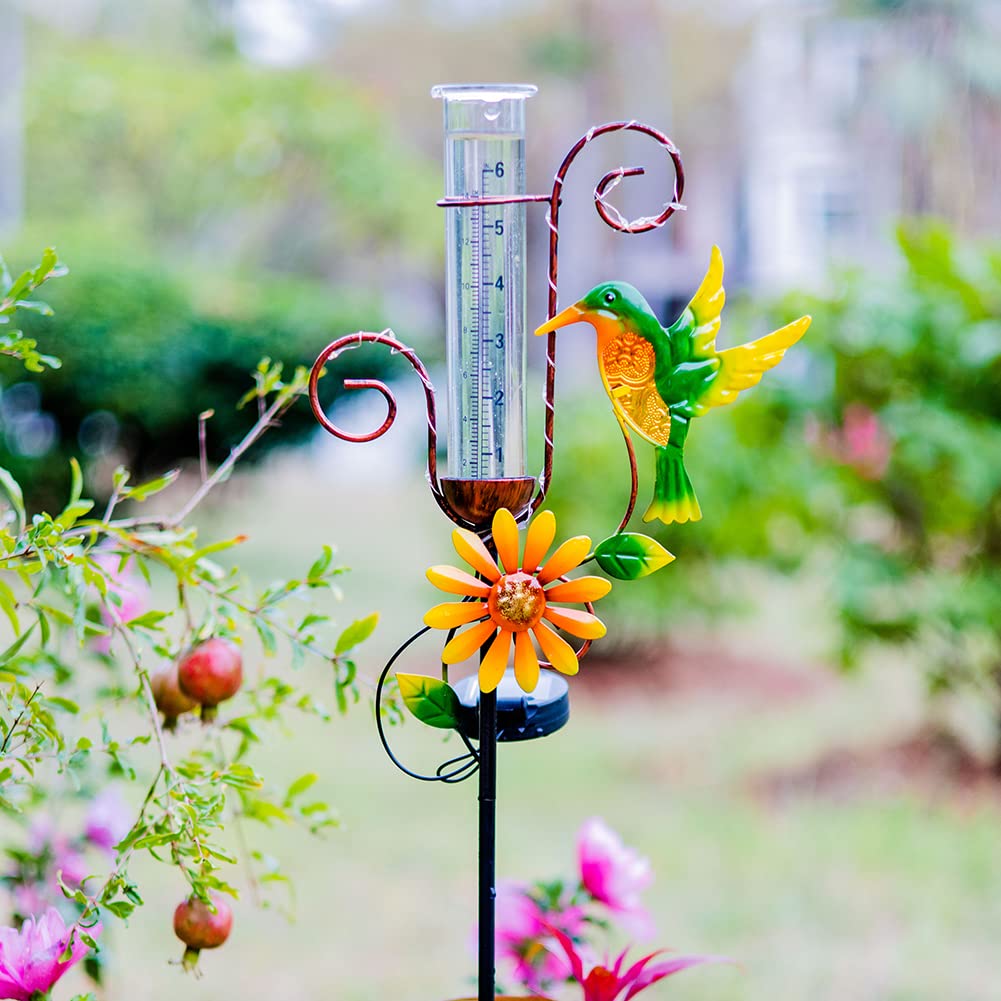 Stargarden hummingbird garden decor enhances outdoor spaces while monitoring rainfall.