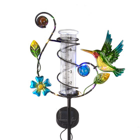 Stargarden hummingbird rain gauge design decor with rainfall reading