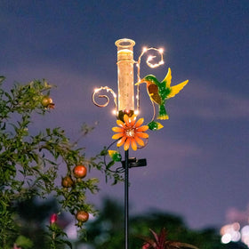 Stargarden solar-powered lights illuminate the gauge for night visibility.