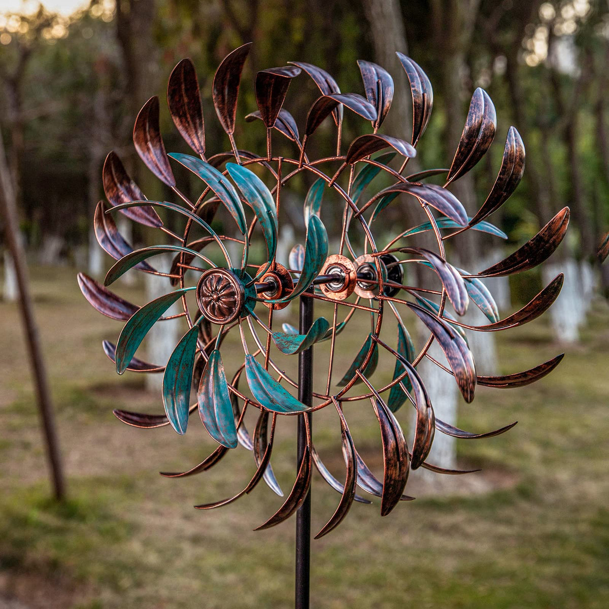 Stargarden wind spinner four-pronged base for stable garden placement