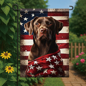 Starlit Patio 12x18 flag size fits standard stands for easy setup.
