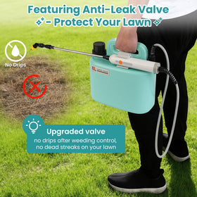 Starotatess Electric Sprayer battery view highlights up to 2.5 hours of spraying