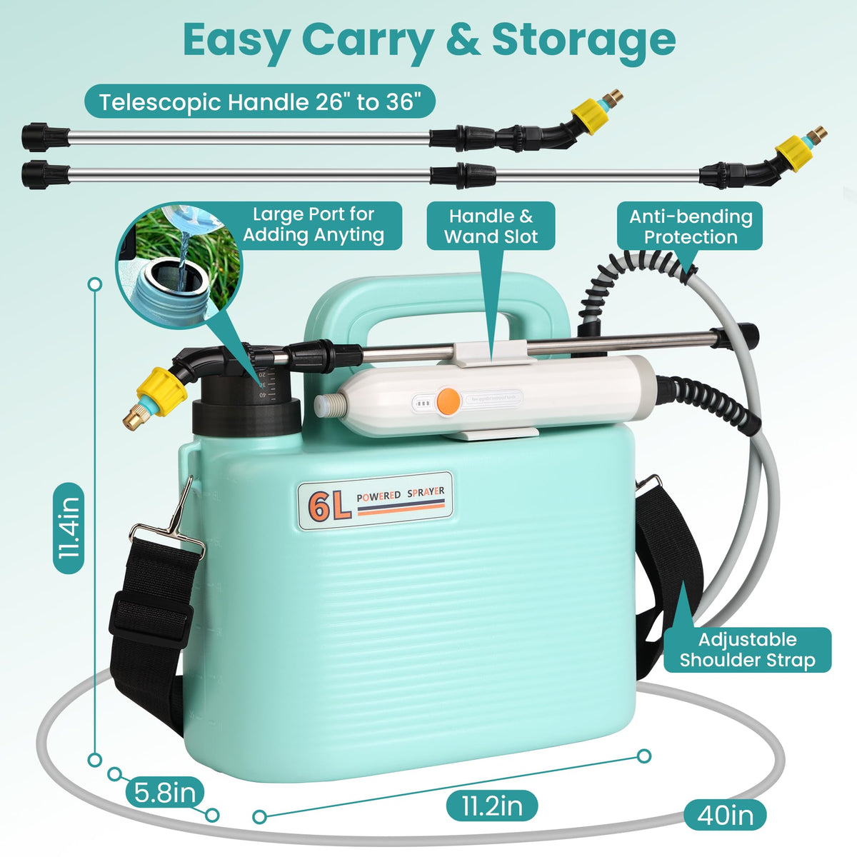 Starotatess Electric Sprayer nozzles set enables mist, wide coverage, and jet spray