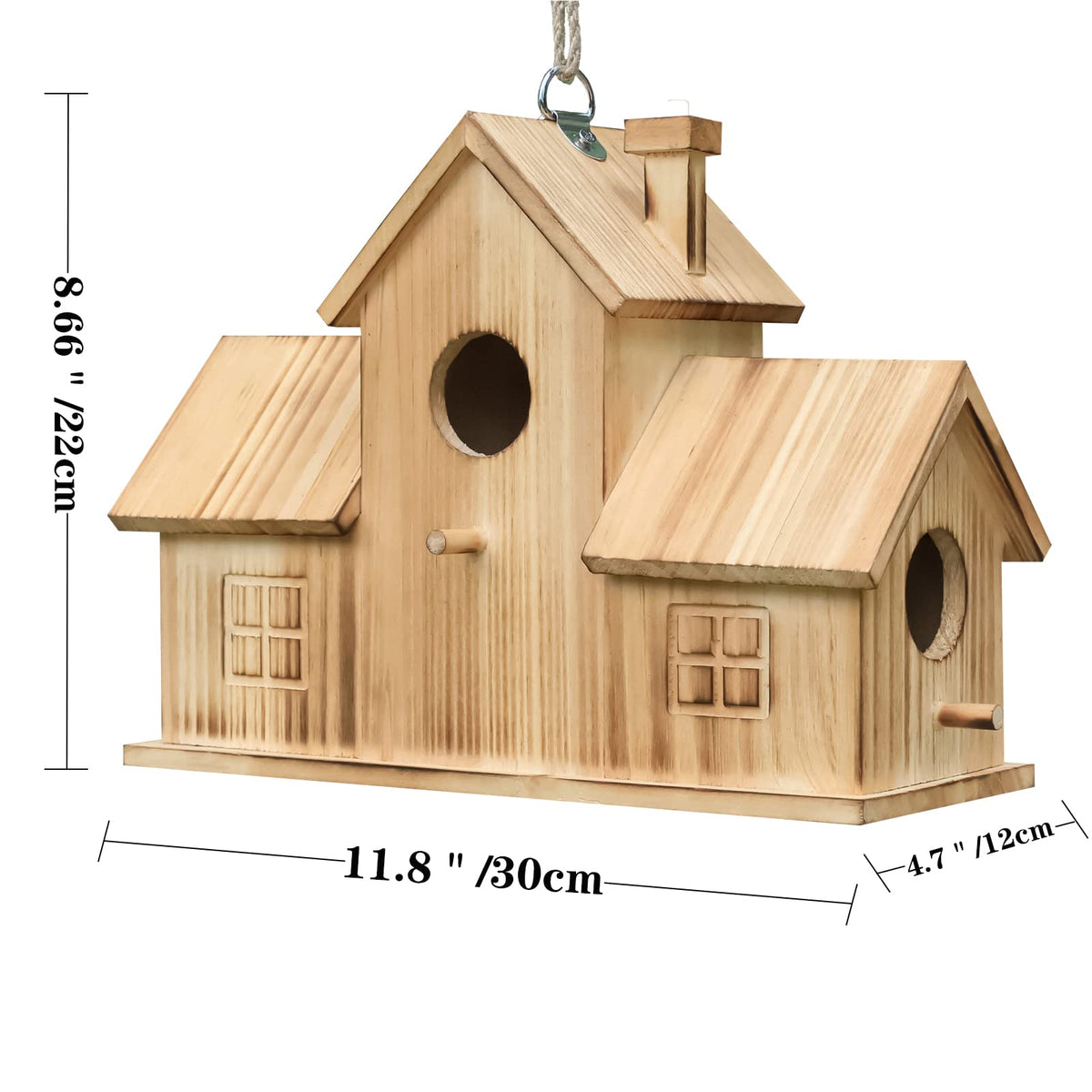 STARSWR back of the bird house showing ventilation and cleaning door