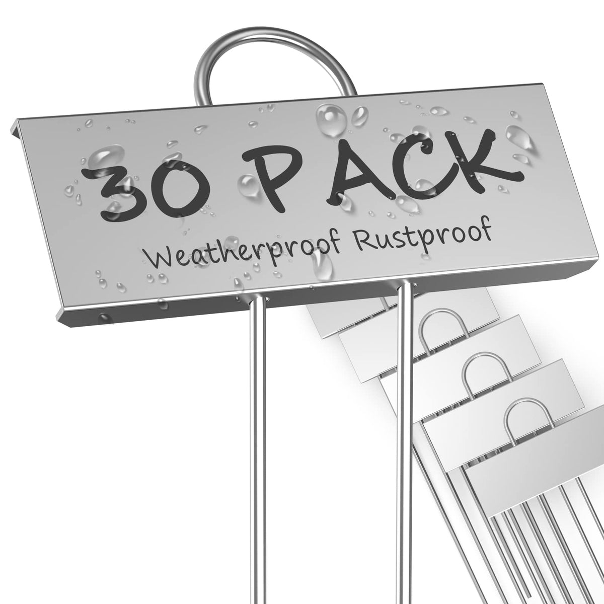 STARTOSTAR metal plant label 30-pack clearly marks vegetables with durable, weatherproof readability.