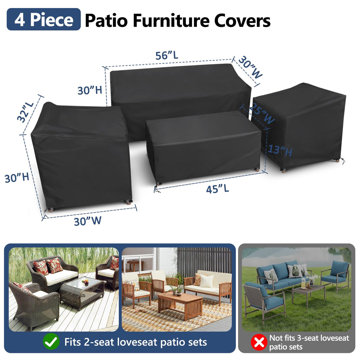 STARTWO 420D heavy-duty waterproof coating shields outdoor furniture from rain.