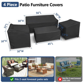 STARTWO 420D heavy-duty waterproof coating shields outdoor furniture from rain.