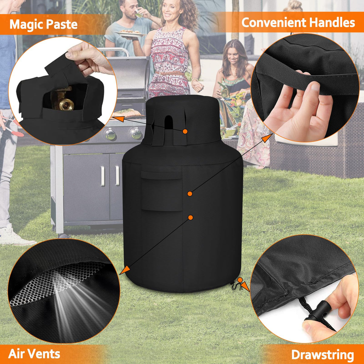 STARTWO durable 20lb cylinder cover shields from dirt and rain.