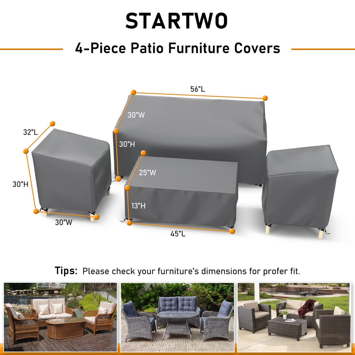 STARTWO chair side view cover guarding against dust and moisture