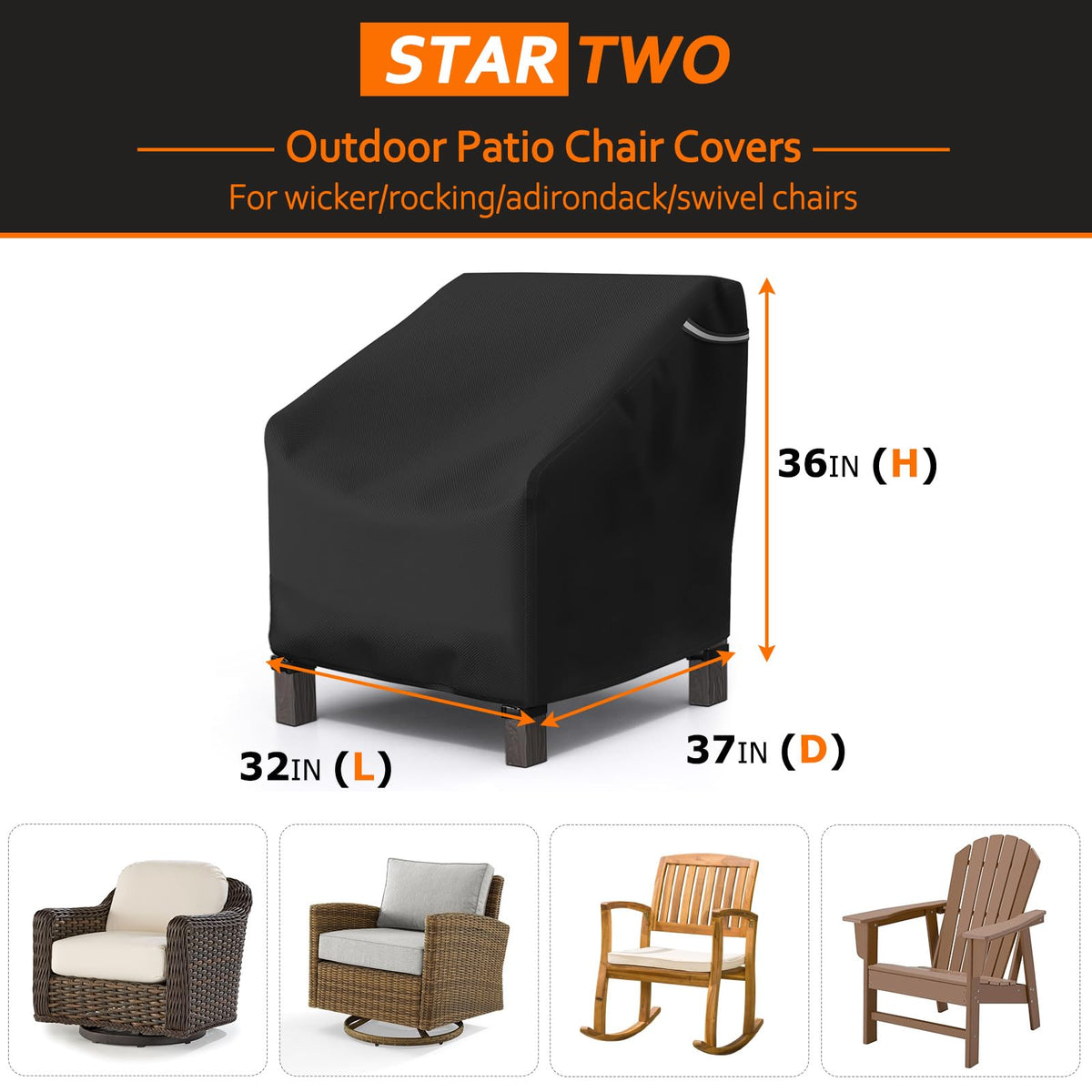 STARTWO rugged Oxford fabric resists dirt and moisture for lasting protection