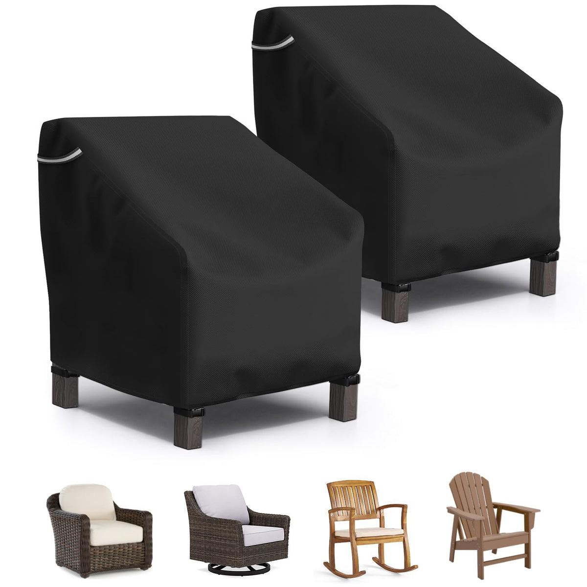 STARTWO patio chair cover with waterproof Oxford fabric protects outdoor chairs