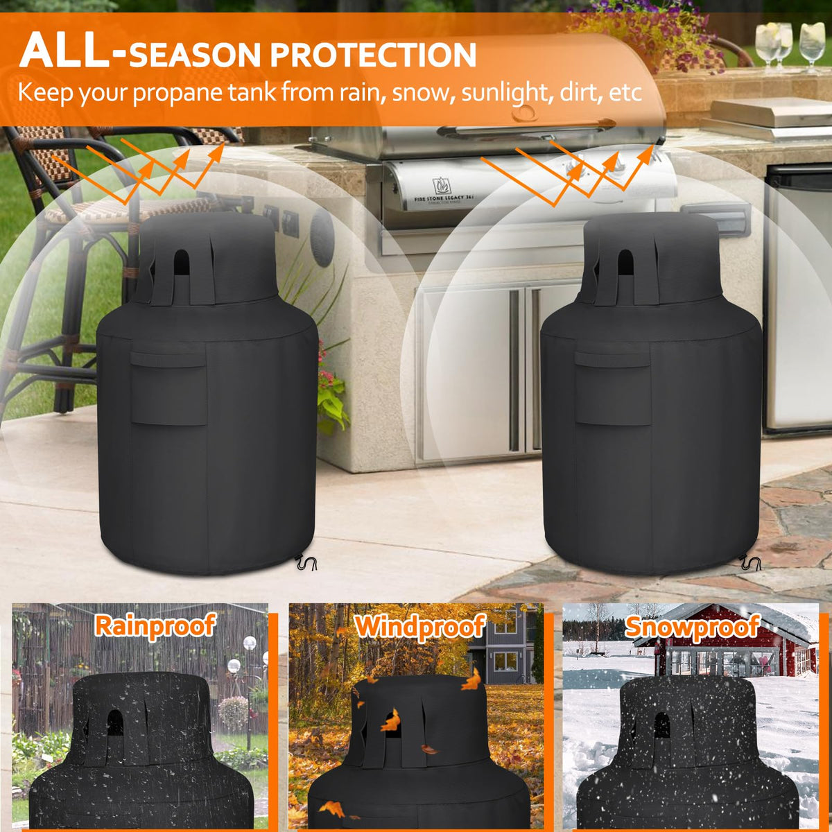 STARTWO weatherproof gas cover easy cleaning with damp cloth.