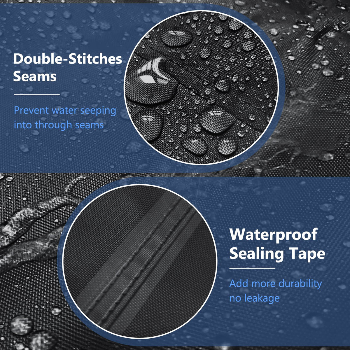 STARTWO tear-resistant Oxford fabric guards against sun and dirt.