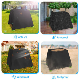 STARTWO black finish blends with outdoor furniture