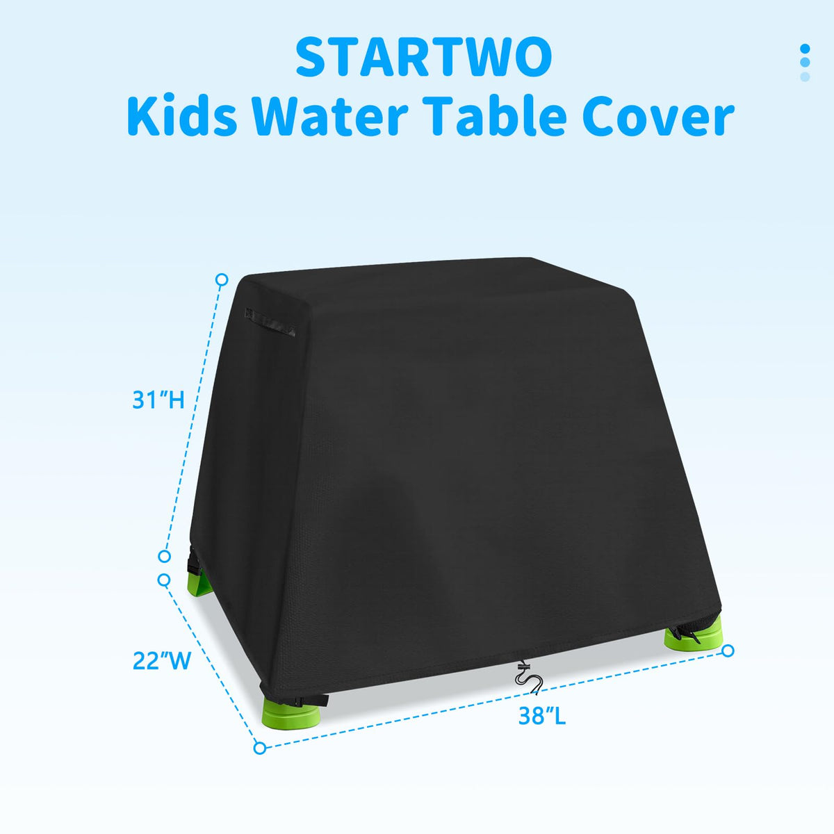 STARTWO cover with buckle straps provides windproof stability for outdoor tables