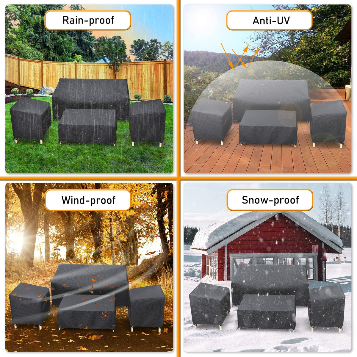 STARTWO windproof buckles secure covers on breezy days.
