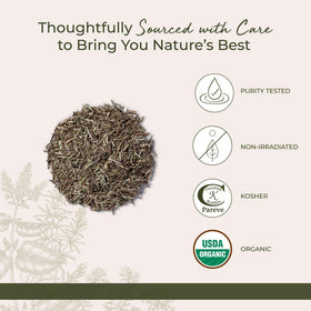Starwest Botanicals vervain with organic kosher certification label