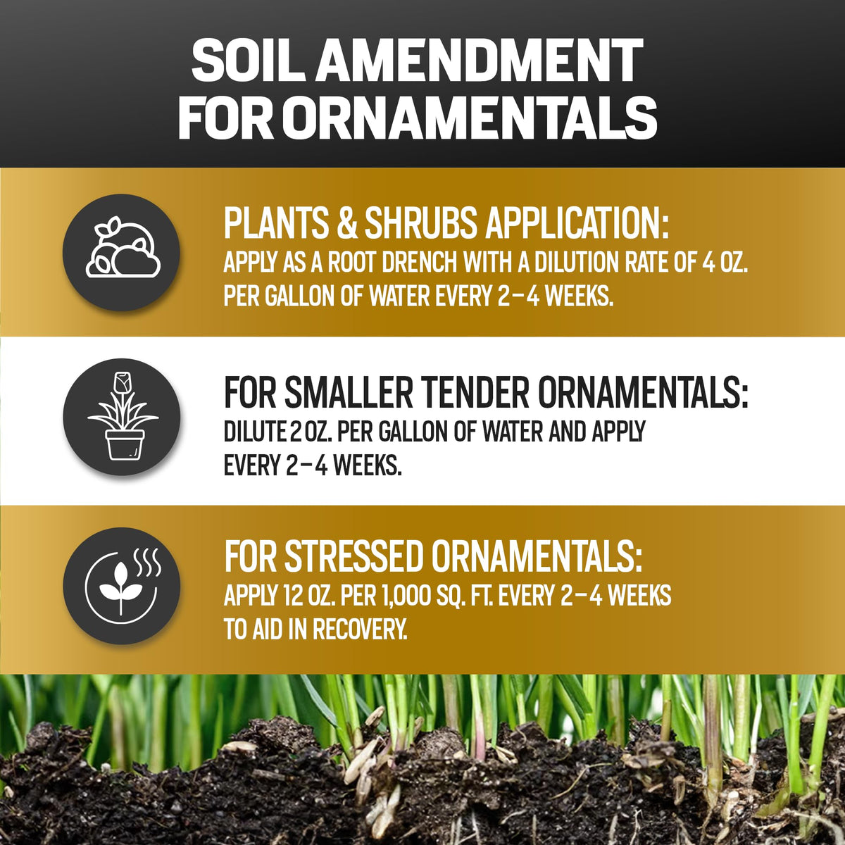 Stateside Humic20 dense green grass after treatment indicates healthier soil.