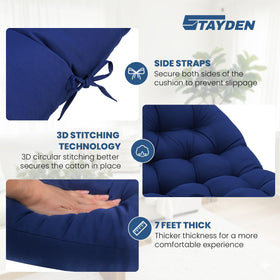 STAYDEN Egg Chair Cushion blue 47x35x7 dimensions fit hanging chairs