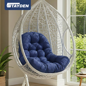 STAYDEN Egg Chair Cushion blue back non-slip detail helps prevent sliding