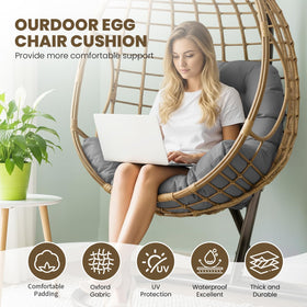 STAYDEN 47x35x6 inch cushion cushions the body for relaxed lounging.