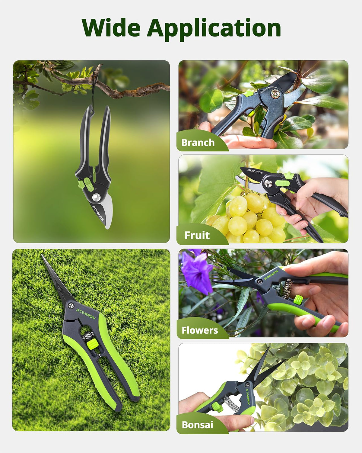 STAYGROW lifetime care coverage for long-term pruning tools.
