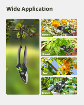 STAYGROW pruning shears in garden setting demonstrate sturdy, durable construction.