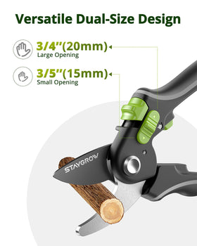 STAYGROW pruning shears with rust-resistant coating for any weather.
