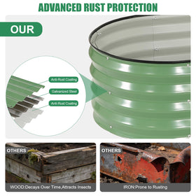 STBoo rust-resistant galvanized steel bed for durable outdoor use