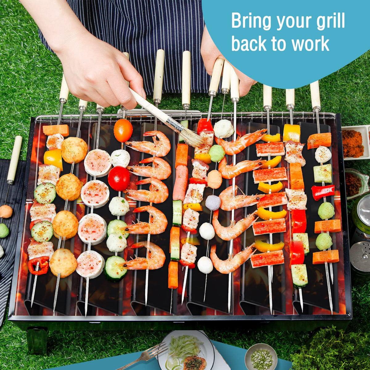 STCNADCR packaged replacement set includes bars and deflectors for grilling.
