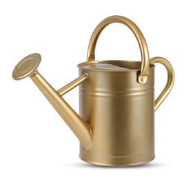 Stdemarzo watering can in gold, front view for easy plant watering