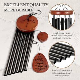 SteadStyle memorial wind chimes close-up of anodized aluminum tubes and durable finish.