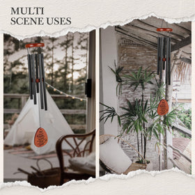 SteadStyle memorial wind chimes shown in a garden setting for outdoor remembrance.