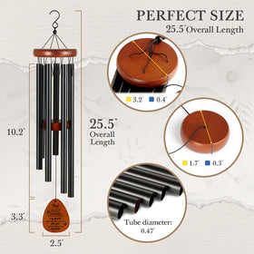 SteadStyle memorial wind chimes close-up shows premium wood parts for long-lasting display.
