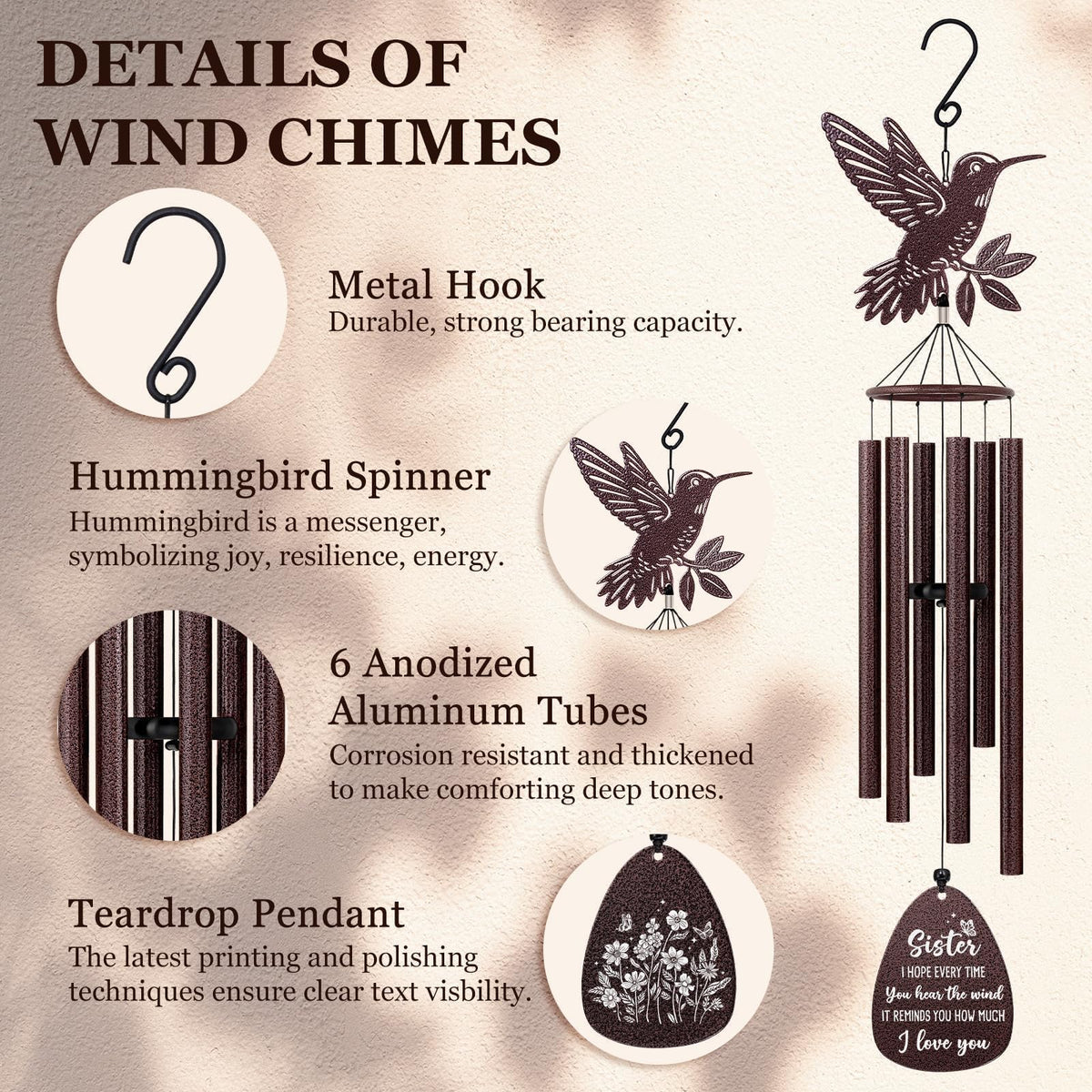 SteadStyle wind chime designed for garden or balcony spaces, inviting peaceful outdoor moments
