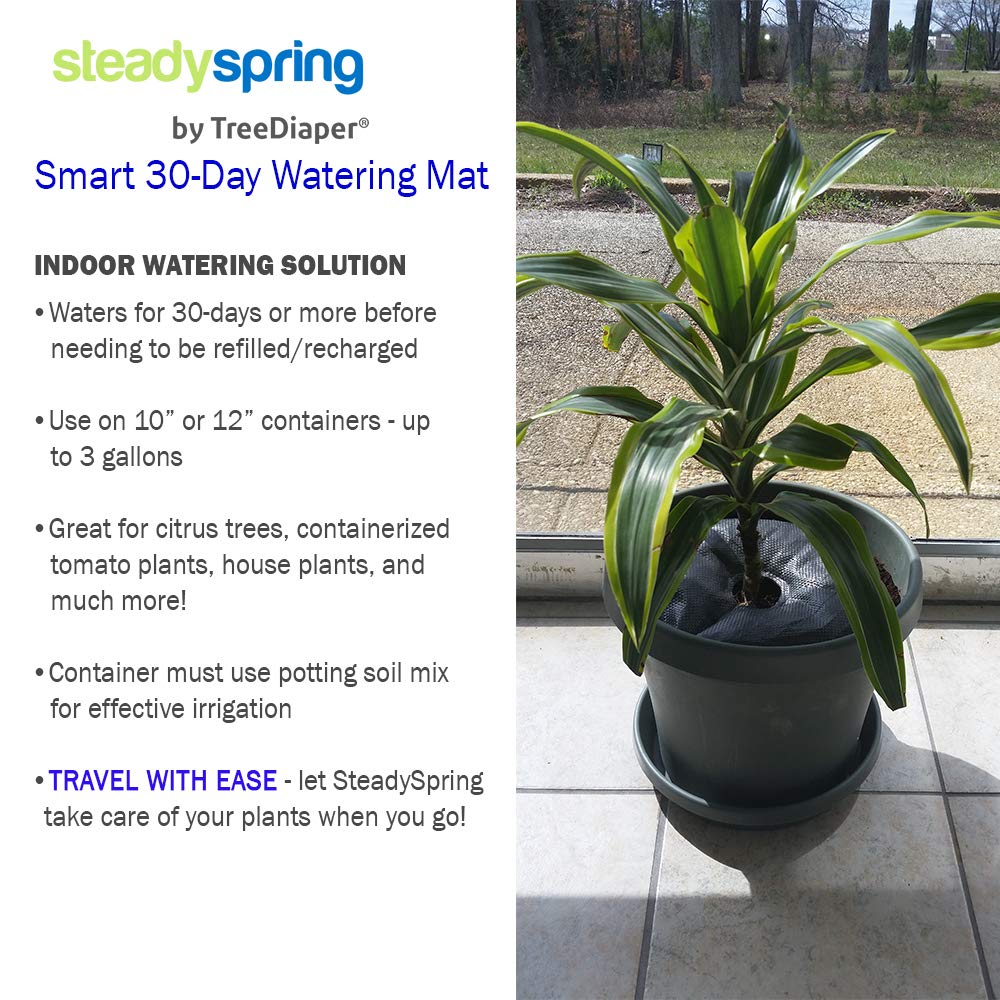 SteadySpring auto irrigation mat reduces daily watering chores