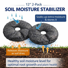 SteadySpring mat acts as a weed barrier for container gardening