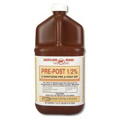 Stearns teat dip 0.5% iodine bottle for pre and post dip udder hygiene