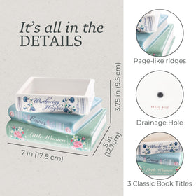 Steel Mill & Co Emma-inspired book planter adds literary flair to desks