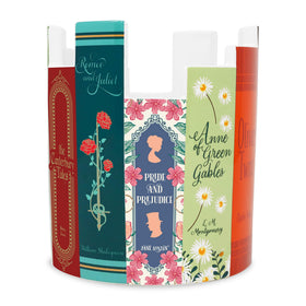 Steel Mill & Co ceramic desk pot with book spine design for organized desks.