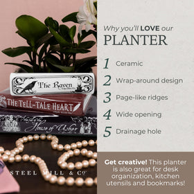 STEEL MILL AND CO top opening, easy to tuck a small plant or items inside.