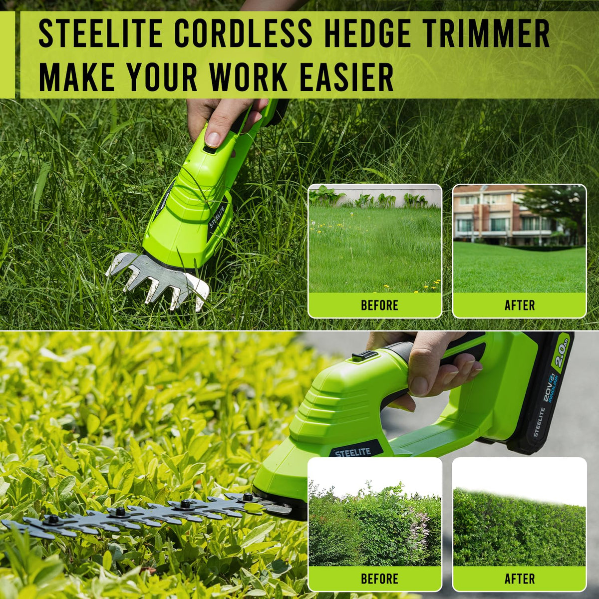 Steelite compact garden tool in use for versatile shaping