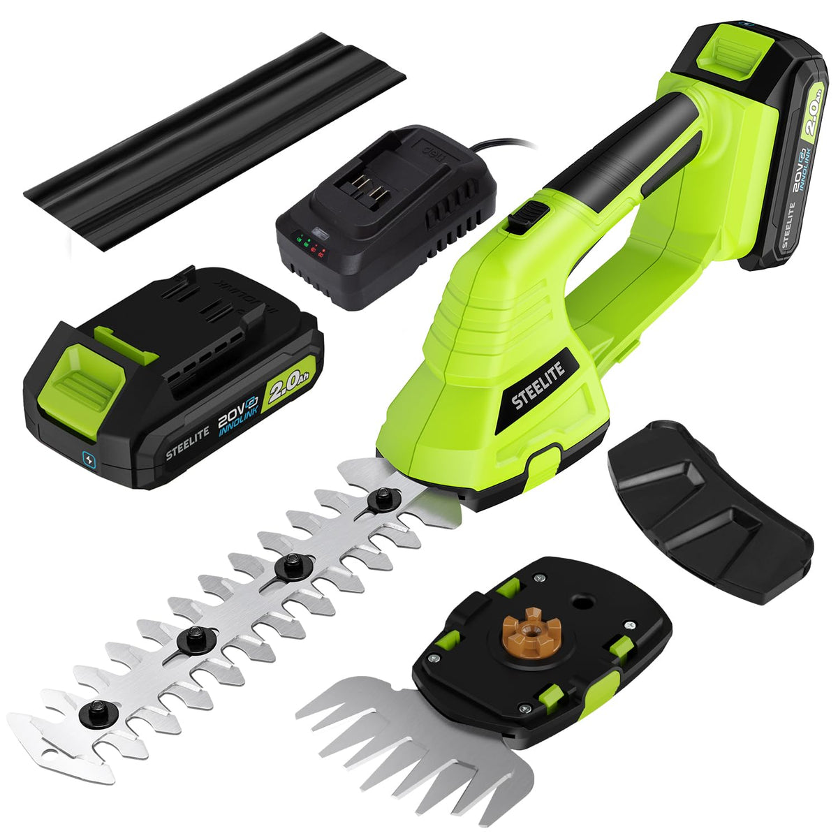 Steelite cordless hedge trimmer 21V in action for precise trimming