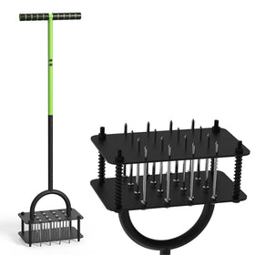 Steelite Lawn Aerator with 16 spikes delivers deep soil penetration for healthier turf