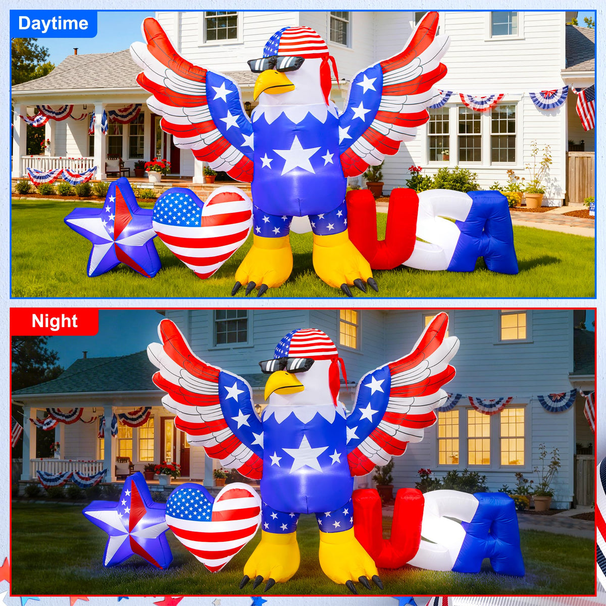 Stegosaurus LED night-lit eagle inflatable for evening celebrations