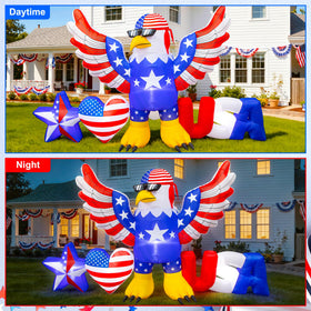 Stegosaurus LED night-lit eagle inflatable for evening celebrations