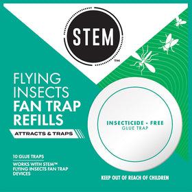 STEM pad being inserted into a STEM Flying Insect Fan Trap.